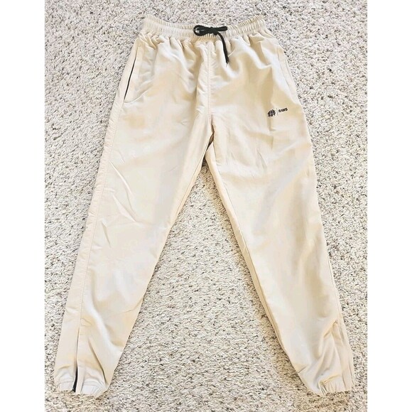 Sol et Al RAWS Track Pants Sand Nylon Lined Black Zipper UK Street Athleisure - Picture 1 of 16